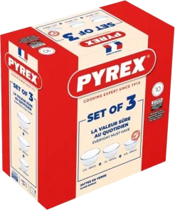 Фото: Форма Pyrex 0.7L / 1.1L / 2.3L 3pcs Clear (913S603/8044) № 2 | KTC
