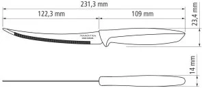 Фото: Набір ножів Tramontina PLENUS 12.7cm 12pcs Black (23428/005) № 3 | KTC
