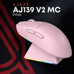 Фото: Миша Ajazz AJ139 V2 MC WL/BT/USB Pink (AJ139-V2-MC-Pink) № 8 | KTC