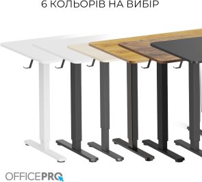 Стіл комп’ютерний OfficePro ODE1470LWB, Light Wood/Black