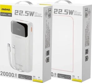Фото: Батарея універсальна Dudao K15 Pro 20000mAh 22.5W White (6977196682447) № 4 | KTC