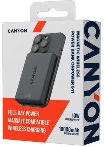 Батарея універсальна Canyon On Power 511 10000mAh 20W with MagSafe 15W Black (CNS-CPB511B)