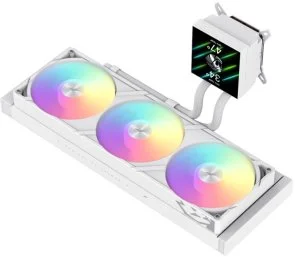 Фото: Система рідинного охолодження Gamemax GLACIER 360 LCD WH № 5 | KTC
