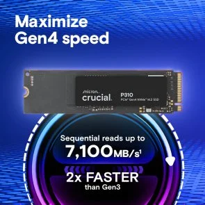 Фото: SSD-накопичувач Crucial P310 2280 PCIe 4.0 x4 NVMe 2TB (CT2000P310SSD8) № 2 | KTC