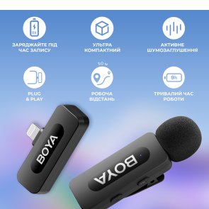Радіосистема BOYA BY-V1 Lightning Black