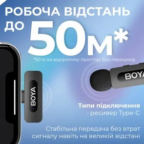 Фото: Радіосистема BOYA BY-V20 Type-C Black № 9 | KTC