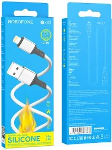 Фото: Кабель BOROFONE BX83 Famous 2.4A AM / Lightning 1m White (6974443386363) № 3 | KTC
