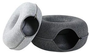 Інтерактивний тунель-лежанка для тварин Me&Pet M Сірий (NMP05-01)