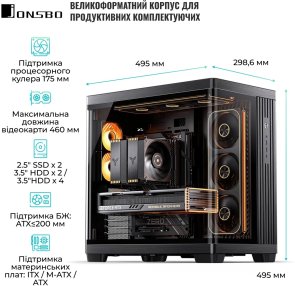 Корпус Jonsbo TK-4 Black with window