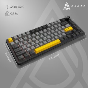 Клавіатура Ajazz AK820 Max Plus Daydream Switch RGB WL/BT/USB Black (AK820MAX-DD-BGY)