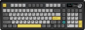 Клавіатура, Ajazz AK870 V2 Maillard Switch ENG/UKR WL/BT/USB, Black/Grey/Yellow ( Gaming )