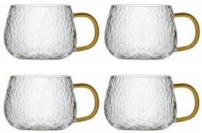 Набір чашок Ardesto Dew 350ml 4pcs Clear (AR2635D)