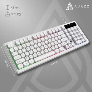 Фото: Клавіатура Ajazz AF98 USB White (AF98-W) № 13 | KTC