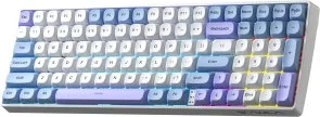 Фото: Клавіатура Aula S100 Pro Red Switch WL/BT/USB White/Blue (6948391205762) № 3 | KTC