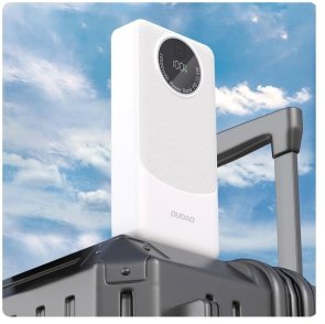 Батарея універсальна Dudao K12 Pro 20000mAh, 2xUSB, 1xType-C, 22.5W, White