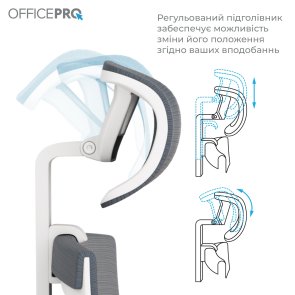 Крісло OfficePro Balance OC550-W-DG-OR White/Dark Gray/Orange