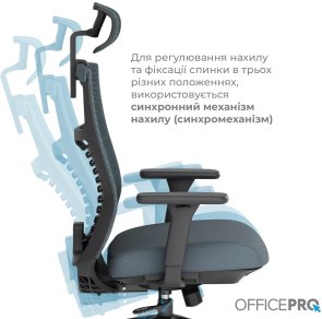 Крісло OfficePro Balance OC550-B-DG-DG Black/Dark Gray