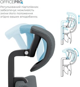 Крісло OfficePro Elegant OC600 Black/Dark Gray (OC600-B-DG-DG)