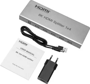 Фото: Сплітер PowerPlant HDMI 8K 1x4 HDSP8K-4 (CA914203) № 2 | KTC