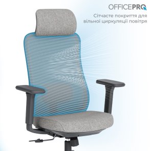 Крісло OfficePro Wave OC599 Black/Dark Gray (OC599-B-DG-DG)