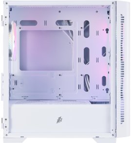 Корпус 1stPlayer D4-M-WH-2F1P-W-1F1-W White with window