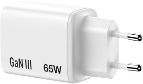 Зарядний пристрій Verbatim Essentials GaN 65W White (32353)
