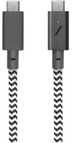 Кабель Native Union Belt Pro 240W Type-C / Type-C 2.4m Zebra (BELT-PRO2-ZEB-NP)