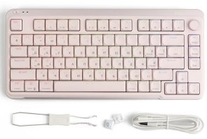 Клавіатура компактна KZZI I75 Red Switch WL/BT/USB Pink (6977534870567)