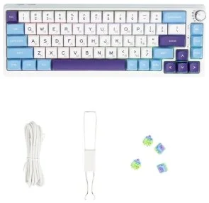 Фото: Клавіатура KZZI K68 Pro Rainbow Switch ENG/UKR WL/BT/USB Blue Sea (6977534870468) № 7 | KTC