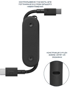 Кабель Native Union Pocket Type-C / Type-C 0.17m Black (POCK-C-BLK-NP)