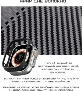 Чохол Pitaka for Apple Watch 10 46mm - Air Black/Grey