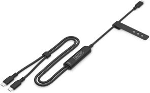 Кабель Digitus AK-300170-018-S Type-C / 2xType-C 1.8m Black