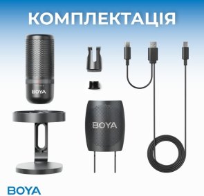 Мікрофон BOYA K3-02 RGB Black (BOYA K3-02)