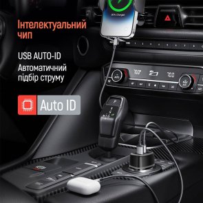 Автомобільний зарядний пристрій ColorWay 83W PD QC3.0 Black (CW-CHA068PD-BK)