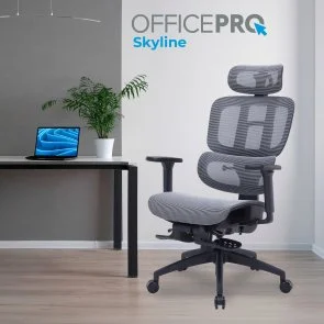 Фото: Крісло OfficePro Skyline Footrest OC750 Black/Dark Gray (OC750-B-DG-DG) № 7 | KTC