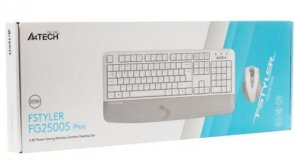 Комплект клавіатура+миша A4tech FG2500S Plus Wireless White (FG2500S Plus White)