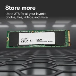 Фото: SSD-накопичувач Crucial E100 2280 PCIe 4.0 Gen4 NVMe 1TB (CT1000E100SSD8) № 4 | KTC