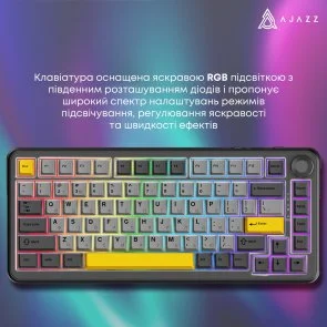 Фото: Клавіатура Ajazz AK820 Max Magnetic Switch RGB USB Black (AK820MAX-WM-BGY) № 9 | KTC