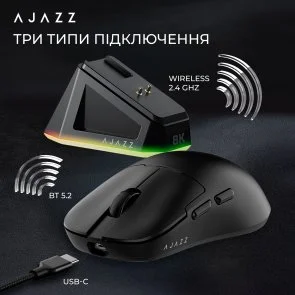 Фото: Миша Ajazz AJ159 Pro WL/BT/USB Black (AJ159-PRO-B) № 7 | KTC