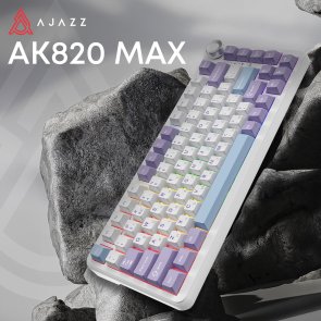 Клавіатура Ajazz AK820 Max Magnetic Switch RGB USB White (AK820MAX-WM-PWB)