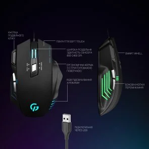 Фото: Миша GamePro Storm GM247 Black № 8 | KTC