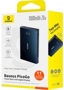Батарея універсальна Baseus PicoGo 10000mAh 20W Black (P10076801123-00)
