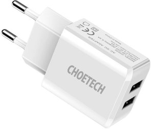 Зарядний пристрій Choetech C0030 2A White