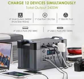 Фото: Зарядна станція Allpowers S2000 Pro 2400W 1500Wh (S2000 PRO) № 5 | KTC