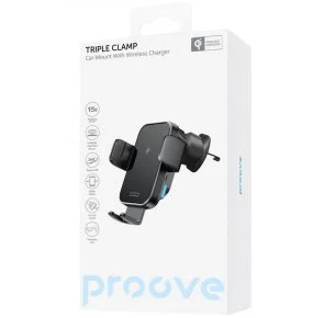 Фото: Кріплення для мобільного телефону Proove Triple Clamp 15W Black (WHTC15010001) № 2 | KTC