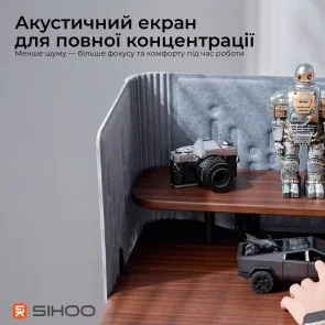 Фото: Стіл комп’ютерний SIHOO D07A Walnut/Black (D07A-101/D07J-101-AB/DO7-P) № 15 | KTC