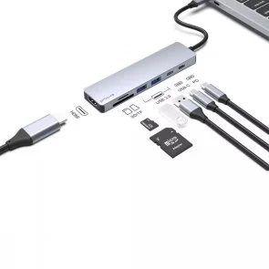 Фото: USB-хаб Proove Iron Link 7in1 Silver (HBIL00222004) № 4 | KTC