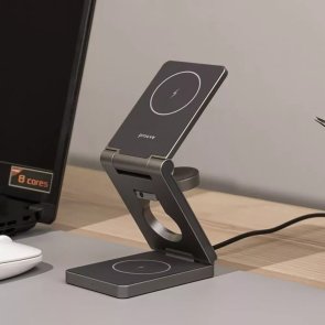 Бездротовий зарядний пристрій Proove Titan Volt 3in1, Gray