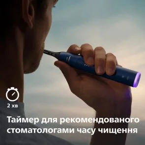 Фото: Електрична зубна щітка Philips Sonicare Series 6100 Navy Blue + Travel Case (HX7403/08) № 7 | KTC