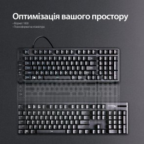 Клавіатура HyperX Eve 1800 USB Black (B7JE0AA)